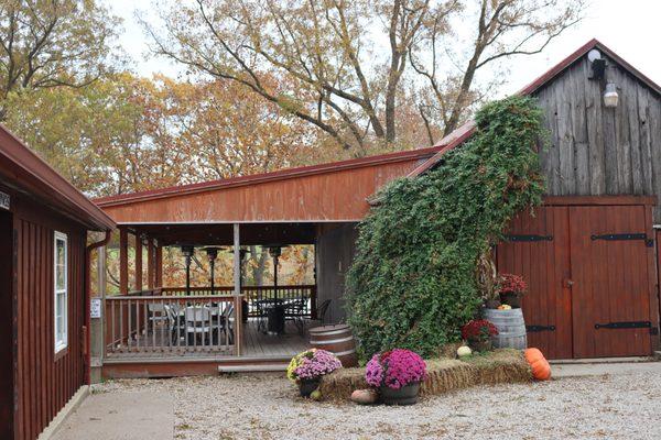 Winery deck during the fall