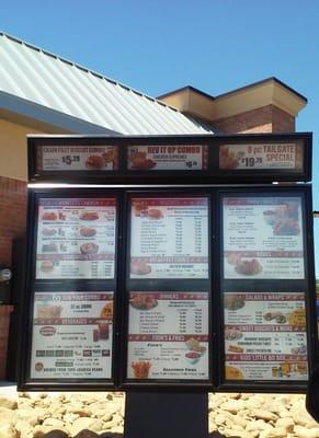 Drive thru menu