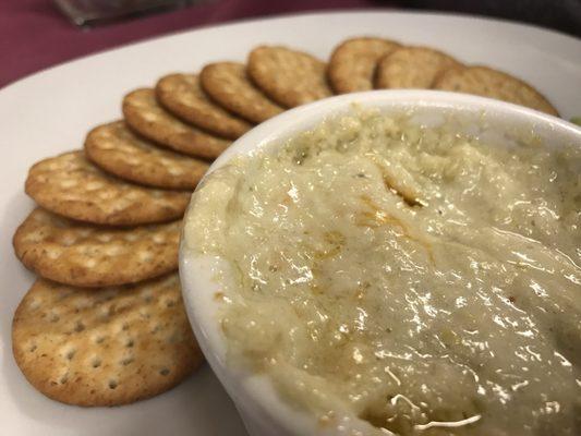 Artichoke cheddar dip appetizer. Very tasty!