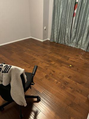 Installed flooring