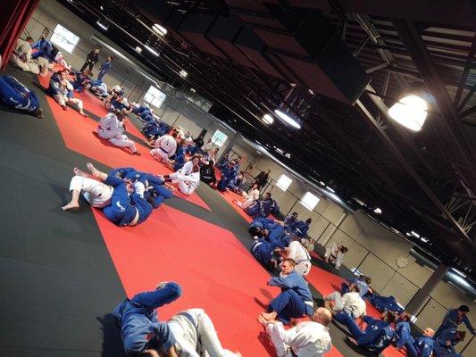 Even with 100+ People on the Mats, there is still plenty of space!