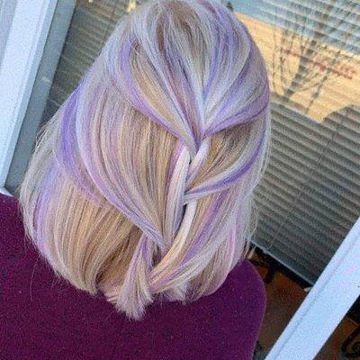 Color lilac highlights .beautiful