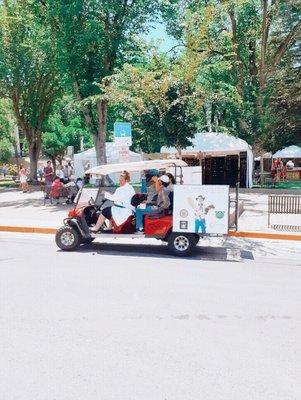 Puzzle Ride cart in Downtown Prescott