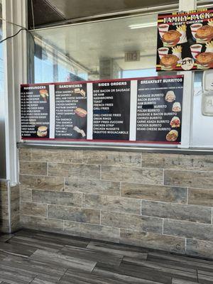 Inside menu as of april 2024