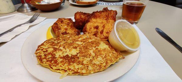 Friday fish fry with potato pancakes