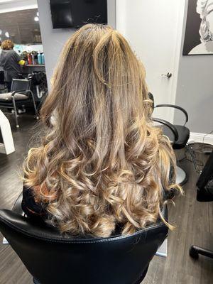 Final product! Hair cut and balayage by Christina.