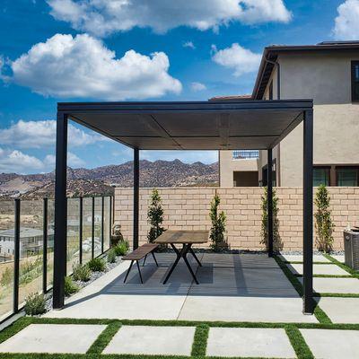 Pergola Profile 24 Series: Black Full Pergola