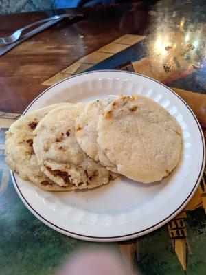 Arepa appetizer two beef two pork