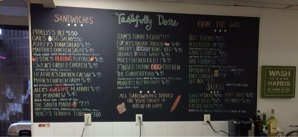 Menu board