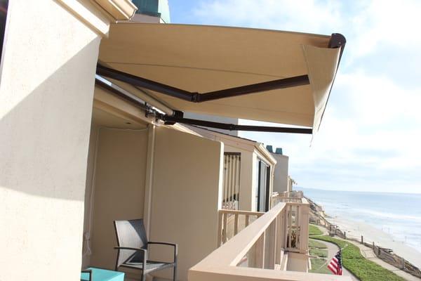 Motorized awning in Solana Beach