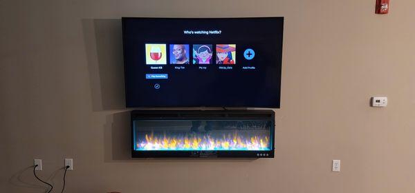 TV and Electric Fireplace Installation, Mounting & Wire Concealment