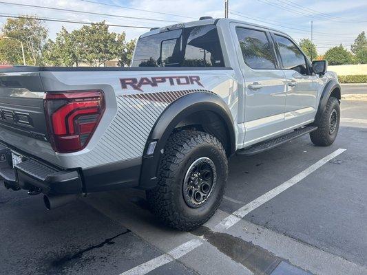 Raptor 2025 full truck tint