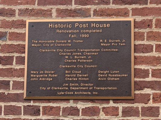 Old Post House Historical Marker, Clarksville