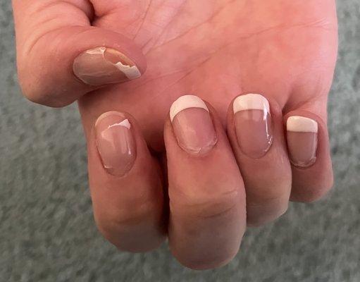 One week after getting gel manicure