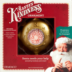 Santa needs your help spreading kindness and cheer! Starting Dec. 1, to Dec. 31, scan the QR code with a smart phone to reveal messages from