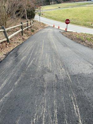 New asphalt driveway