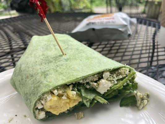 Veggie breakfast wrap