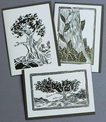 Letterpress printed tree cards