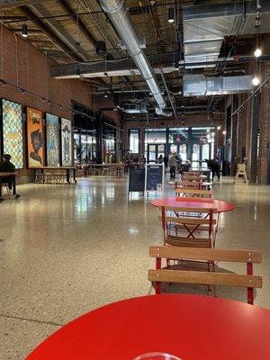 Seating area in Union Market