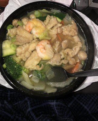 Wonton soup, just under $10!