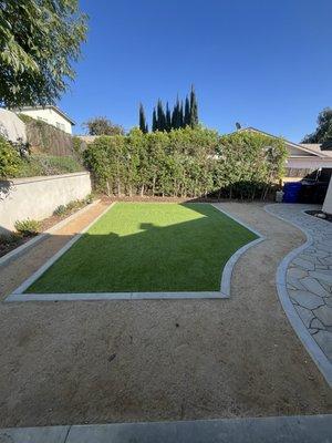 Artificial turf install about 8'x 14' or so