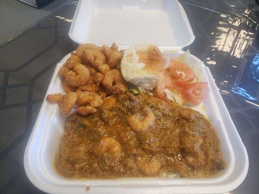 Wednesday bucks, fried shrimp and okra special.