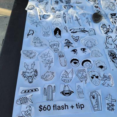 $60 flash tattoo + tip