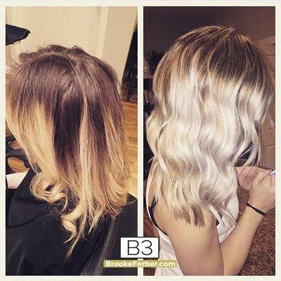 Lightened before and after by Brooke and loving the shine!