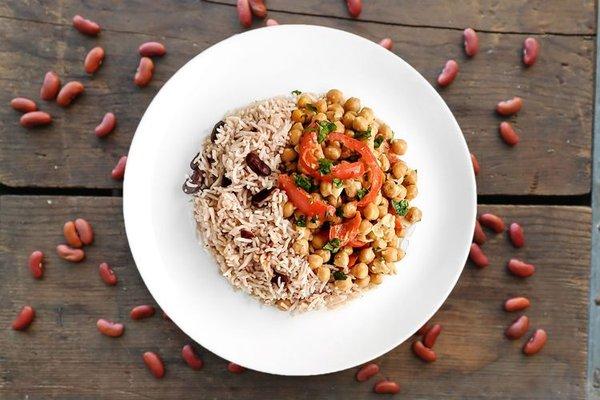 Chickpeas In Coconut Milk With Red Beans Rice
 
 Vegan Vegan