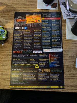 Big City Wings Menu