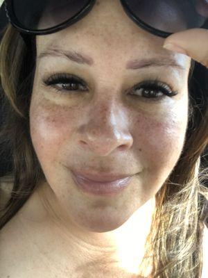 Me today in my car 5/5/21 3:33pm, no make up, no filter, fresh new lashes!  Happy Cinco de Mayo