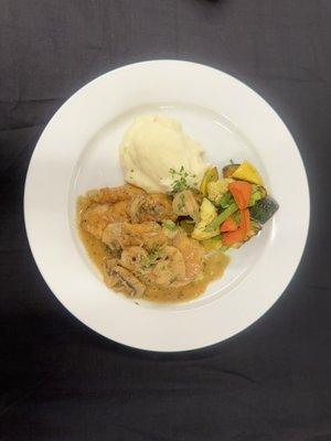 Artisan Made Chicken Marsala with a delicious mushroom wine sauce