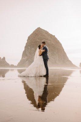 Kiss me under Haystack Rock!