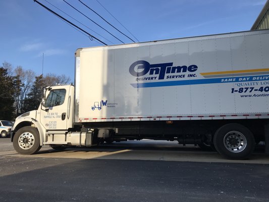 On Time, Trucking Specialists. Utilizing our Box Trucks with Lift Gates