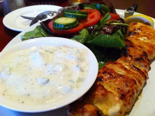 Boneless Chicken with Salad & Yogurt/Cu