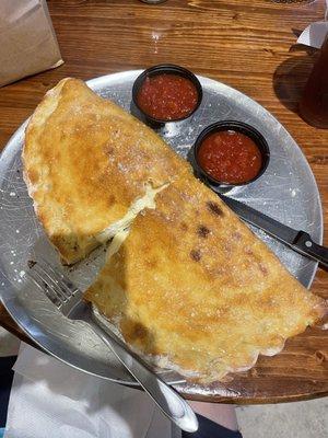 Calzone; cheese