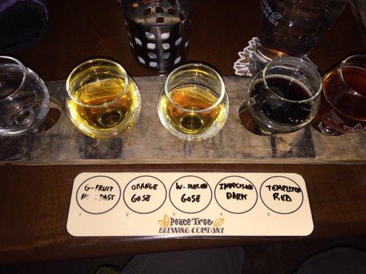 Beer flights are available.  They also offer a tasty cider and a delicious kombucha!