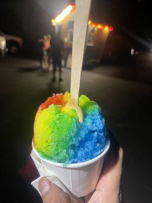 Rainbow snow cone