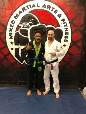 Solomon getting his blue belt