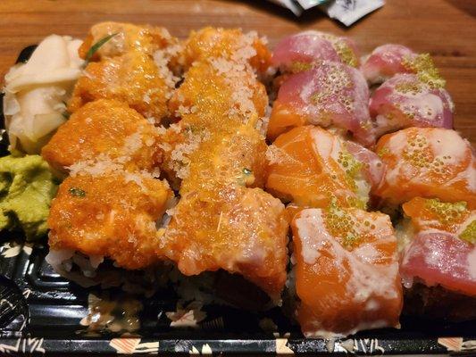 Tennessee roll (left)  Fire Island roll (right)