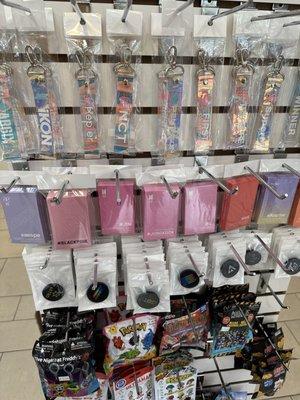 Photo cards, wrist lanyards, phone pop sockets