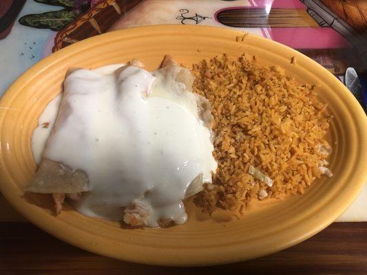 Shrimp and Crab Meat Stuffed Enchiladas