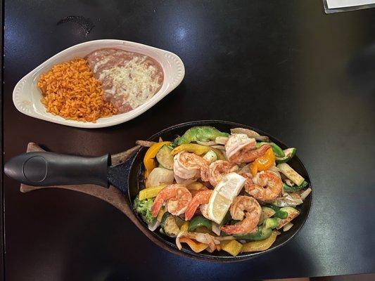 Shrimp fajitas