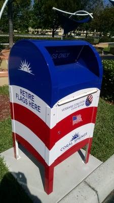 You can retire your US flags in the parking lot!