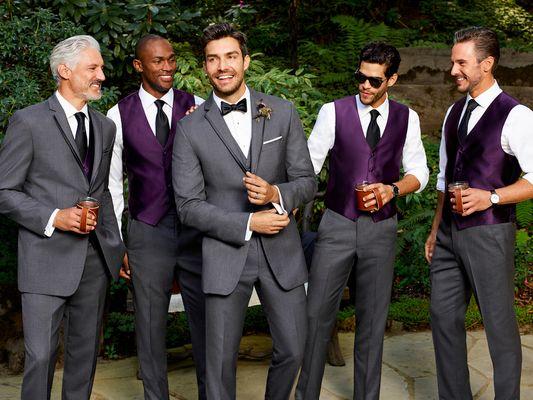 Our stylish men's wedding suits are perfect for grooms, wedding parties, groomsmen, and guests.