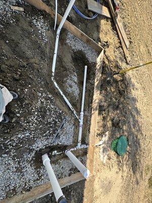 Under slab plumbing