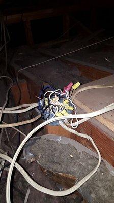 An example of a fire hazard left behind by another contractor.