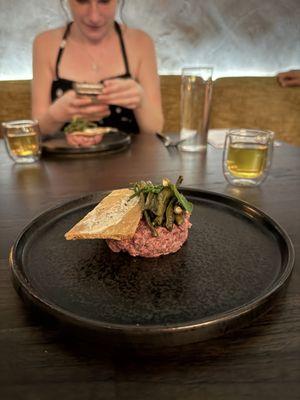 TARTARE
 
 Beef Heart | Sea Bean | Nori Cuban Cracker | Pickled Japanese Long Beans