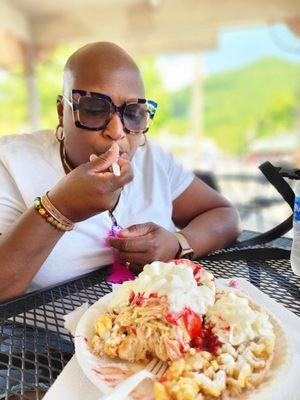 Funnel cake and Ice Cream