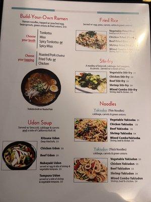 Updated menu 2022-Jan-26